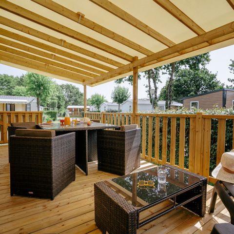 BUNGALOW 6 personnes - Premium Azure | 2 Ch. | 4/6 Pers. | Terrasse surélevée | Clim.