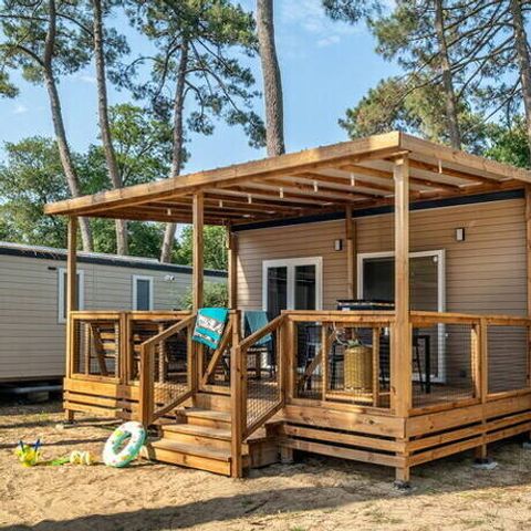 BUNGALOW 6 personnes - Mobil-home | Comfort | 3 Ch. | 6 Pers. | Terrasse couverte | 1 SDB | Clim. | TV