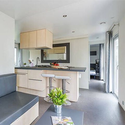BUNGALOW 6 personnes - Mobil-home | Premium Exclusive | 3 Ch. | 6 Pers. | Terrasse Lounge | Clim. | TV