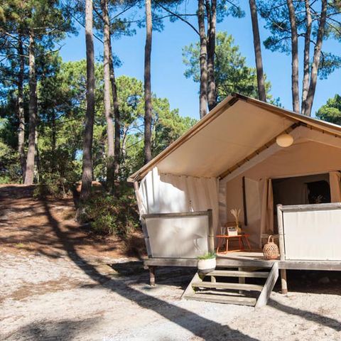 TENTE TOILE ET BOIS 4 personnes - Lodge Maasai