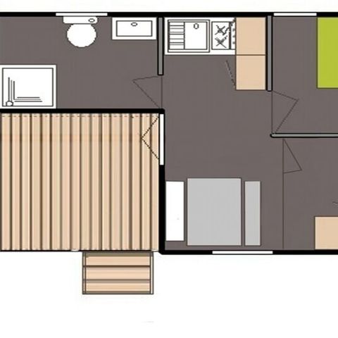 CHALET 4 personnes - Chalet éco 1 Chambre 4 Personnes Samedi