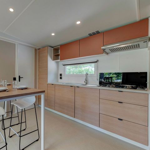 Mobilhome 6 personnes - Comfort XL | 3 Ch. | 6 Pers. | Terrasse surélevée | Clim.