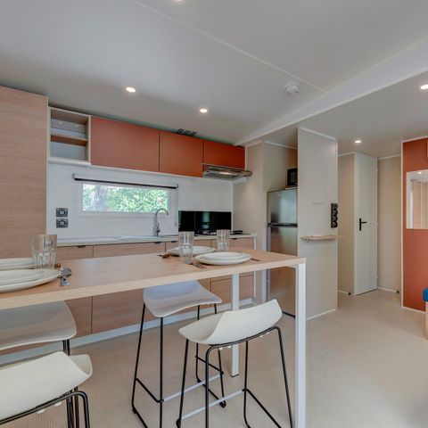 Mobilhome 6 personnes - Comfort XL | 3 Ch. | 6 Pers. | Terrasse surélevée | Clim.