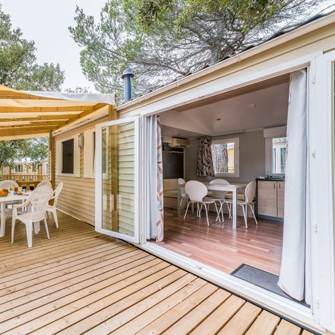 Mobilhome 6 personnes - Comfort XL | 3 Ch. | 6 Pers. | Terrasse surélevée | Clim.