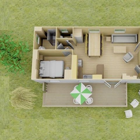 Mobilhome 6 personnes - Comfort | 3 Ch. | 6 Pers. | Terrasse surélevée | Clim.