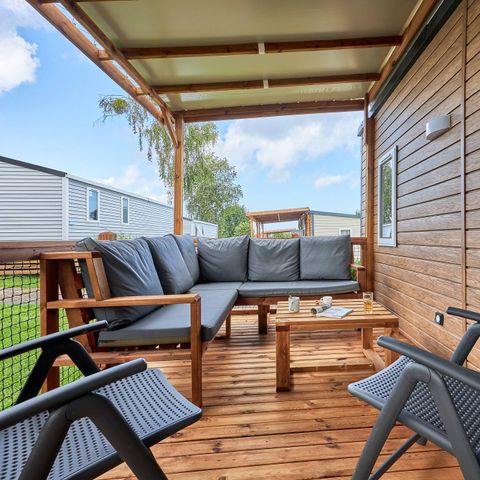 Mobilhome 6 personnes - Mobil-home | Premium Exclusive | 3 Ch. | 6 Pers. | Terrasse Lounge | Clim. | TV