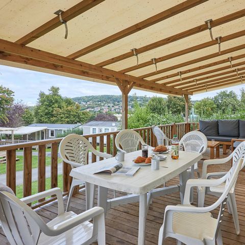 Mobilhome 4 personnes - Mobil-home | Premium Exclusive | 2 Ch. | 4 Pers. | Terrasse Lounge | Clim. | TV