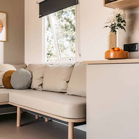 Mobilhome 8 personnes - Mobil-home | Comfort | 4 Ch. | 8 Pers. | Terrasse surélevée | Cuisine extérieure | 2 SDB | Clim.