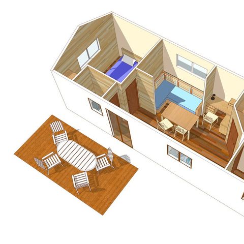 BUNGALOW 6 personnes - Classic XL | 2 Ch. | 4/6 Pers. | Terrasse Simple