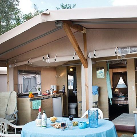 TENTE TOILE ET BOIS 5 personnes - Tente Super Lodge | 2 Ch. | 4/5 Pers. | 1 SDB