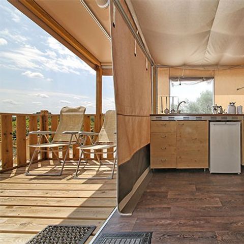TENTE TOILE ET BOIS 5 personnes - Tente Super Lodge | 2 Ch. | 4/5 Pers. | 1 SDB