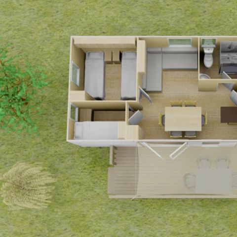 BUNGALOW 8 personnes - Premium | 3 Ch. | 6/8 Pers. | Terrasse surélevée | Clim.