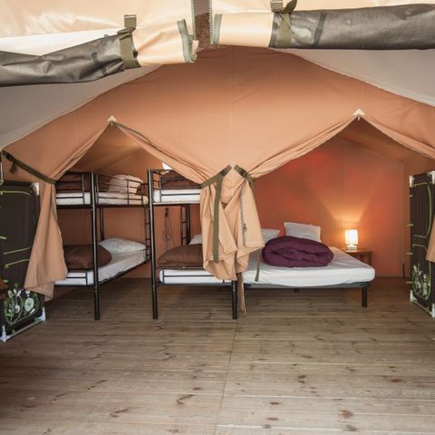 TENTE TOILE ET BOIS 6 personnes - TENTE LODGE Victoria | 6 pers. 2 Ch.
