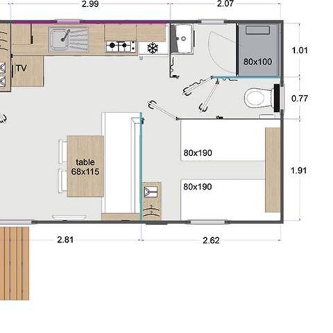BUNGALOW 4 personnes - COTTAGE PREMIUM - Les Genêts | 4 pers.