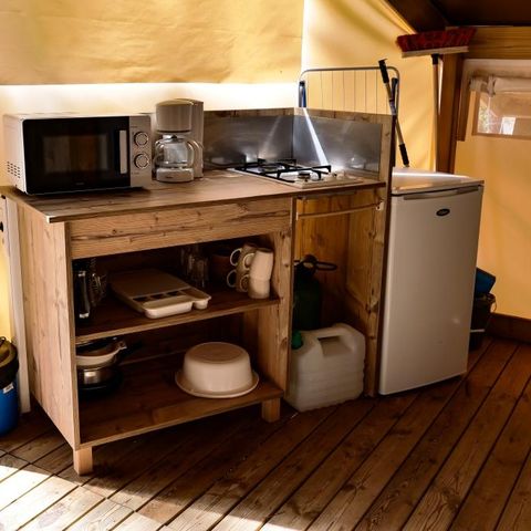 TENTE TOILE ET BOIS 4 personnes - TENTE LODGE - Les Yuccas | 4 pers. 2 ch.