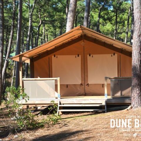 TENTE TOILE ET BOIS 4 personnes - TENTE LODGE - Les Yuccas | 4 pers. 2 ch.