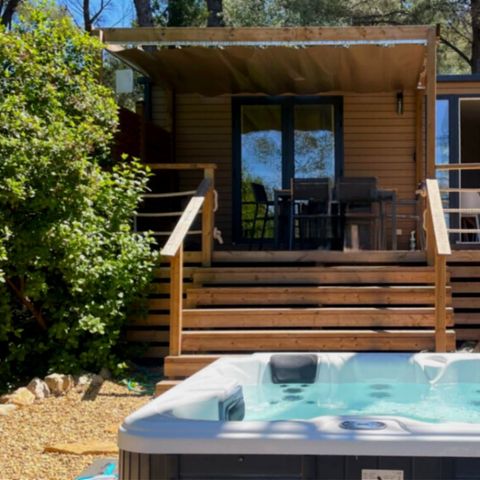 BUNGALOW 5 personnes - NEW 2023 ! Cottage MAGNOLIA + jacuzzi 32m² (2 chambres)