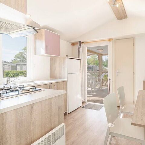BUNGALOW 6 personnes - Mobil-home | Comfort | 3 Ch. | 6 Pers. | Terrasse surélevée | 1 SDB | Clim.