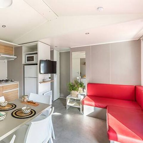BUNGALOW 6 personnes - Mobil-home | Premium | 3 Ch. | 6 Pers. | Terrasse surélevée | TV