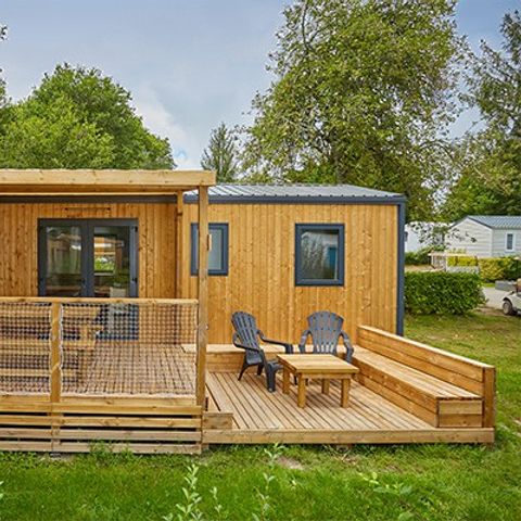 Mobilhome 6 personnes - Premium Exclusive | 3 Ch. | 6 Pers. | Terrasse surélevée | Clim. | TV