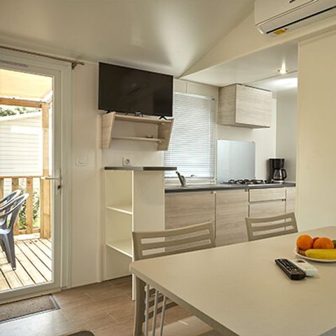 BUNGALOW 4 personnes - Mobil-home | Premium Azure | 2 Ch. | 4 Pers. | Terrasse surélevée | Clim. | TV