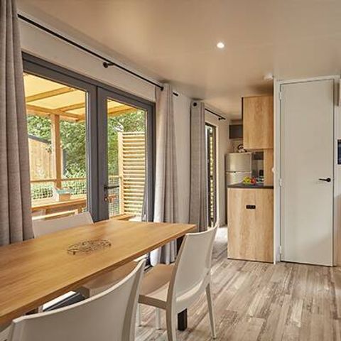 BUNGALOW 6 personnes - Mobil-home | Premium Exclusive | 3 Ch. | 6 Pers. | Terrasse surélevée | Clim. | TV
