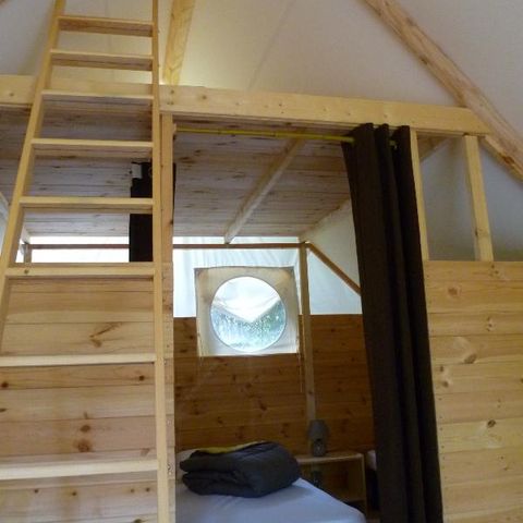 TENTE TOILE ET BOIS 6 personnes - TRAPPEUR WOODY Sans sanitaires