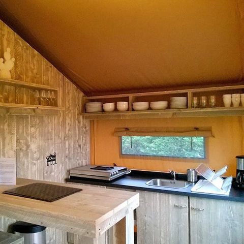 TENTE TOILE ET BOIS 5 personnes - LUXURY LODGE