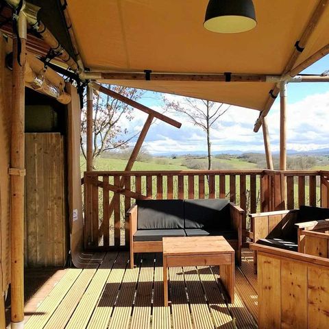 TENTE TOILE ET BOIS 5 personnes - LUXURY LODGE