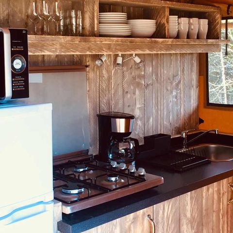 TENTE TOILE ET BOIS 4 personnes - LODGE SAFARI WOODY