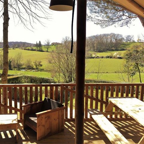 TENTE TOILE ET BOIS 5 personnes - GLAMPING LODGE