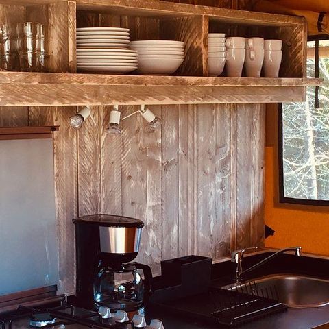 TENTE TOILE ET BOIS 5 personnes - GLAMPING LODGE