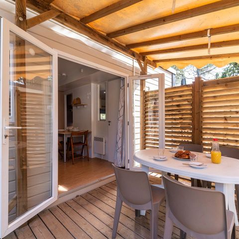 BUNGALOW 6 personnes - Comfort XL | 3 Ch. | 6 Pers. | Terrasse surélevée | Clim.