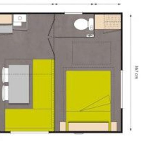 BUNGALOW 4 personnes - Comfort XL | 2 Ch. | 4 Pers. | Petite Terrasse