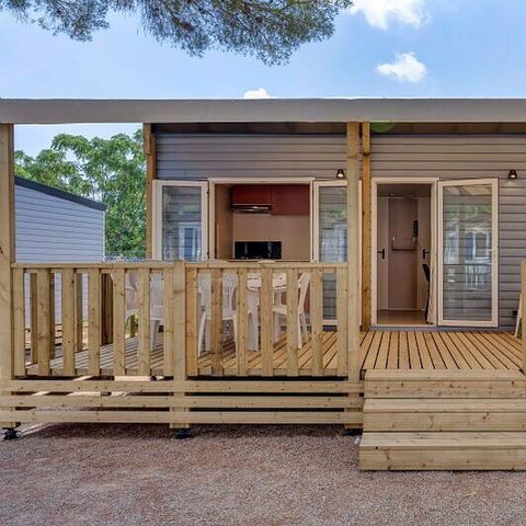 BUNGALOW 4 personnes - Mobil-home | Comfort | 2 Ch. | 4 Pers. | Terrasse surélevée | Clim.