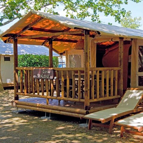 TENTE TOILE ET BOIS 5 personnes - SunLodge Jungle