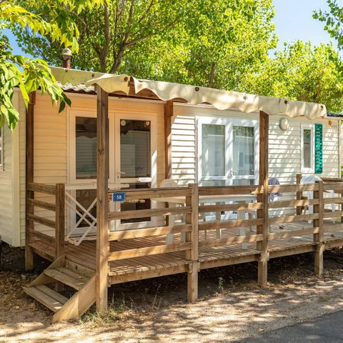 BUNGALOW 6 personnes - Mobil-home | Comfort | 2 Ch. | 4/6 Pers. | Terrasse surélevée | Clim.
