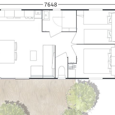 BUNGALOW 4 personnes - Cottage Bergame 29m²