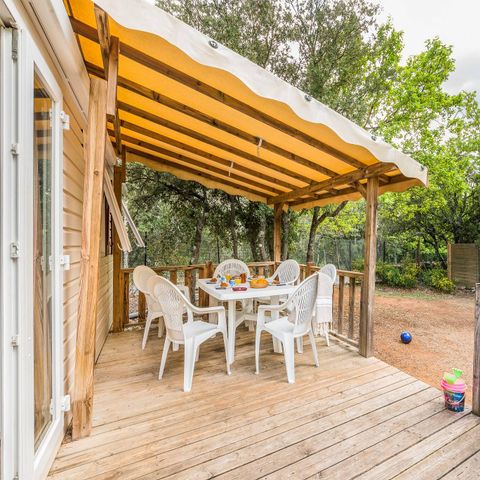 Mobilhome 6 personnes - Classic | 2 Ch. | 4/6 Pers. | Terrasse surélevée | 1 SDB | Clim.