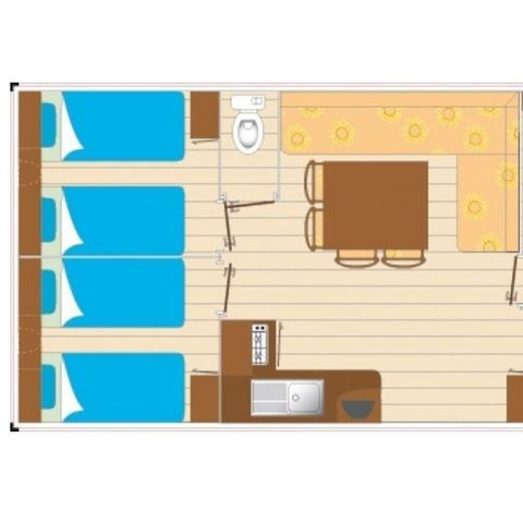 Mobilhome 6 personnes - Loisir 3 chambres 30m²