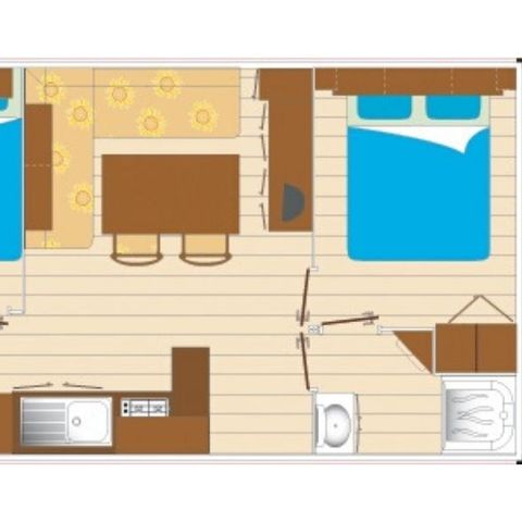 Mobilhome 6 personnes - Evasion 2 chambres 28m²