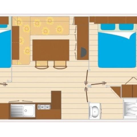 Mobilhome 6 personnes - Evasion 2 chambres 28m²