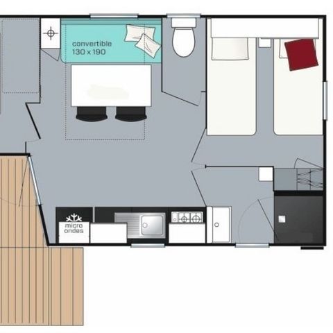 Mobilhome 5 personnes - Evasion 2 chambres 23m²