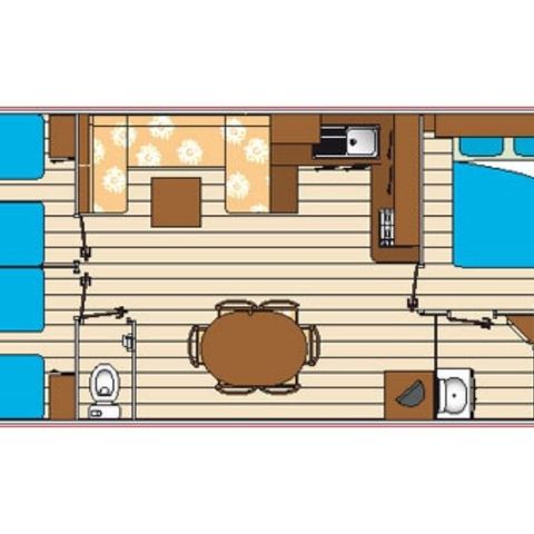 Mobilhome 6 personnes - Confort 6 personnes 3 chambres 35m²