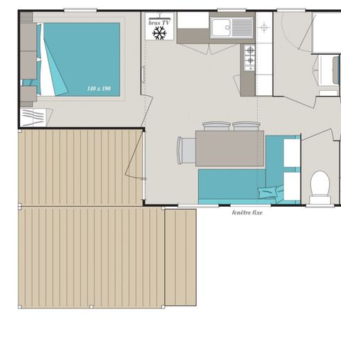 BUNGALOW 6 personnes - Mobil-home Loisir+ 6 personnes 3 chambres 30m²