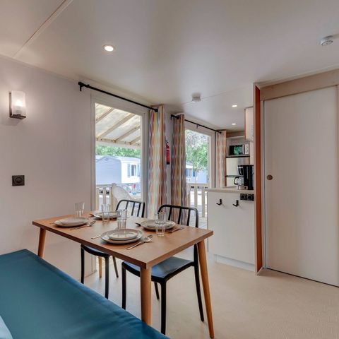 BUNGALOW 6 personnes - Mobil-home | Comfort | 3 Ch. | 6 Pers. | Terrasse surélevée | Clim.