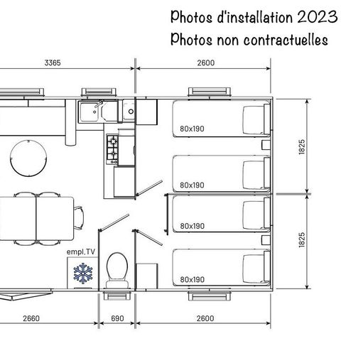 BUNGALOW 6 personnes - Espace Premium BDL 33m²