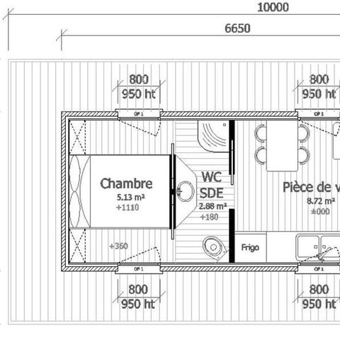 HÉBERGEMENT INSOLITE 2 personnes - Ciela Ilot Flottant - 1 chambre - Cuisine équipée – Salle de bain