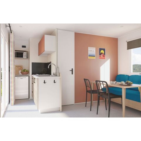 BUNGALOW 4 personnes - 4 plus - 22m² - 2 chambres, terrasse semi-couverte