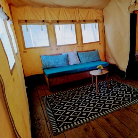 Tente en toile et en bois 5 personnes - Lodge Tente